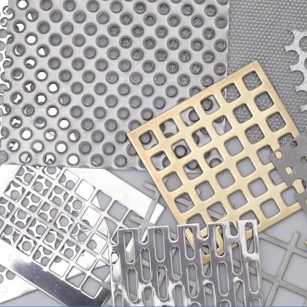 Industry perforated metal in different patterns and sizes.
